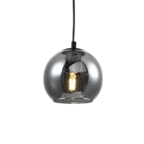 COLGANTE INGRID CRISTAL HUMO 1 LUZ E27 DIAM 15CM